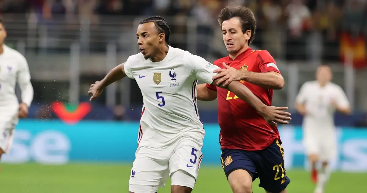 Jules Kounde Mikel Oyarzabal France v Spain October 2021