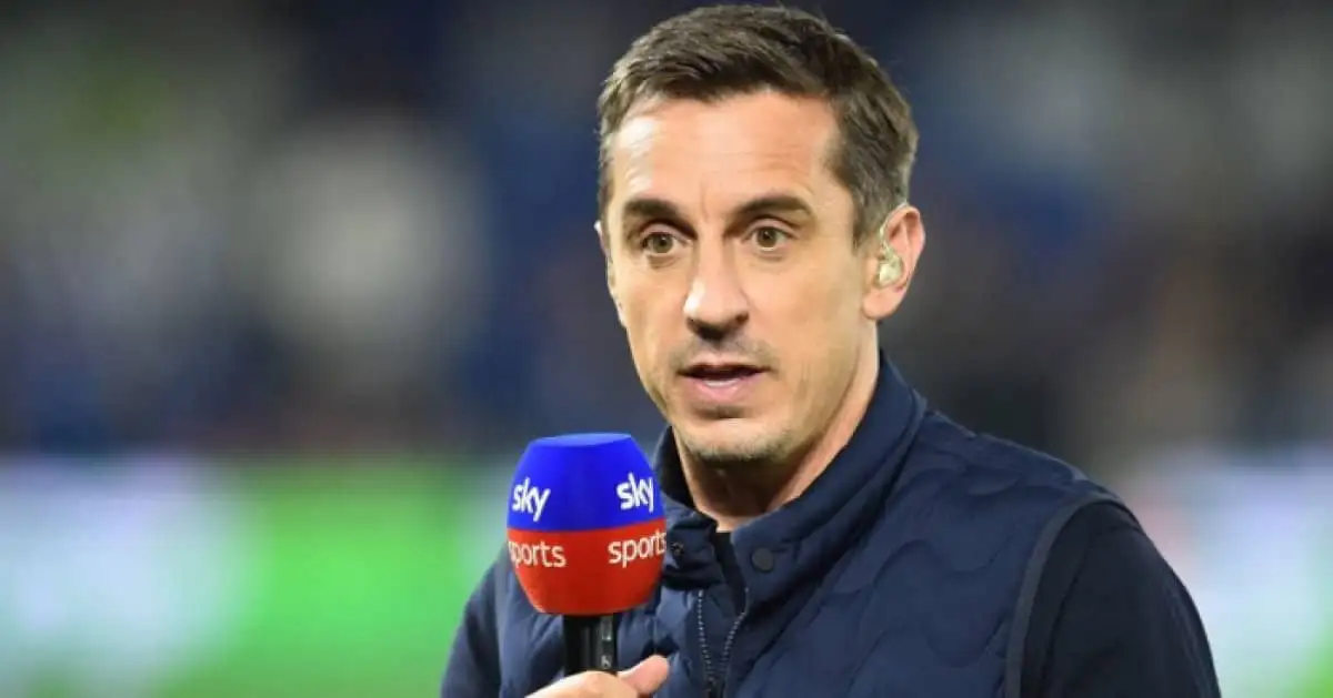 Gary Neville Sky Sports pundit on Friday Night Football