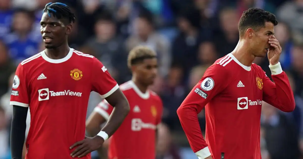 Paul Pogba and Cristiano Ronaldo vs Leicester, October 2021