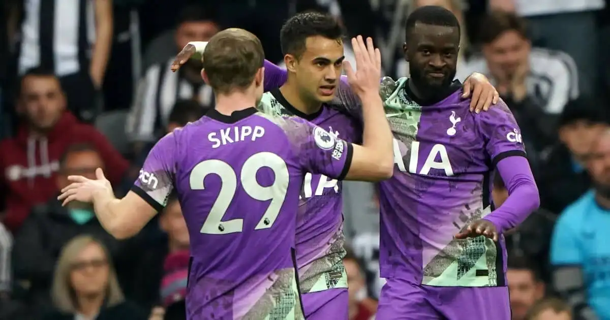 Oliver Skipp, Sergio Reguilon, Tanguy Ndombele Newcastle v Tottenham October 2021