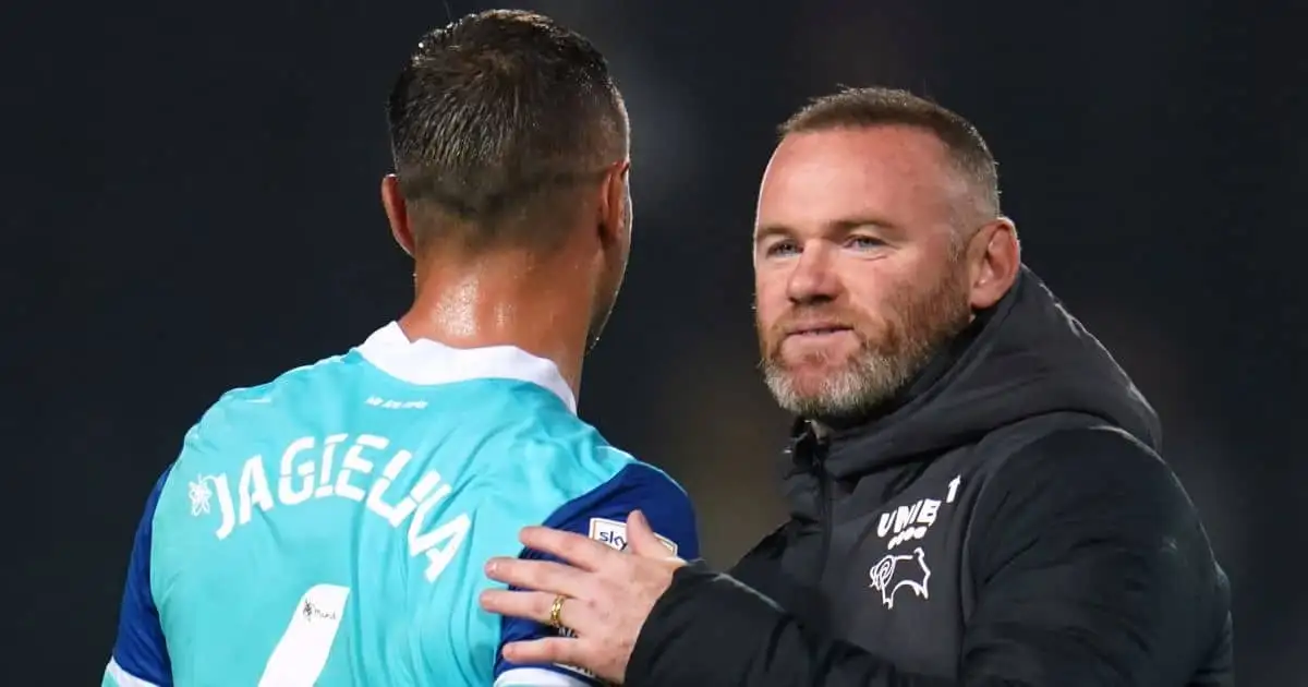 Derby County manager Wayne Rooney reacts after the final whistle during the Sky Bet Championship match at The Hawthorns, West Bromwich