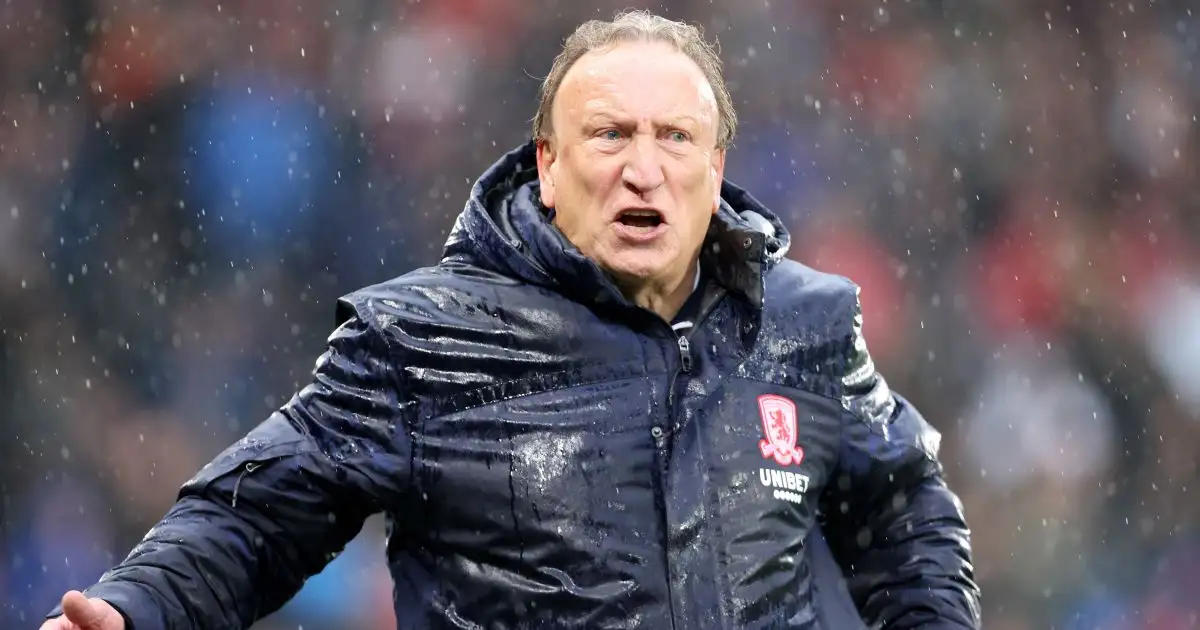 Middlesbrough manager Neil Warnock against Hull City.
