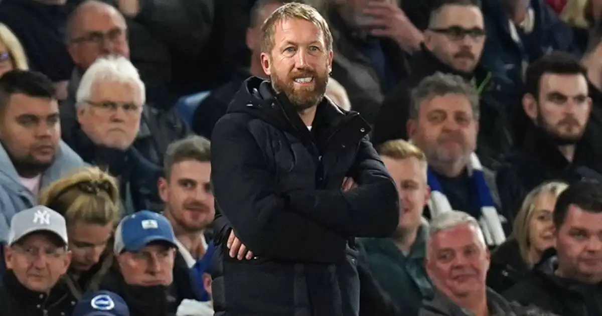 Graham Potter during Brighton vs Manchester City, October 2021