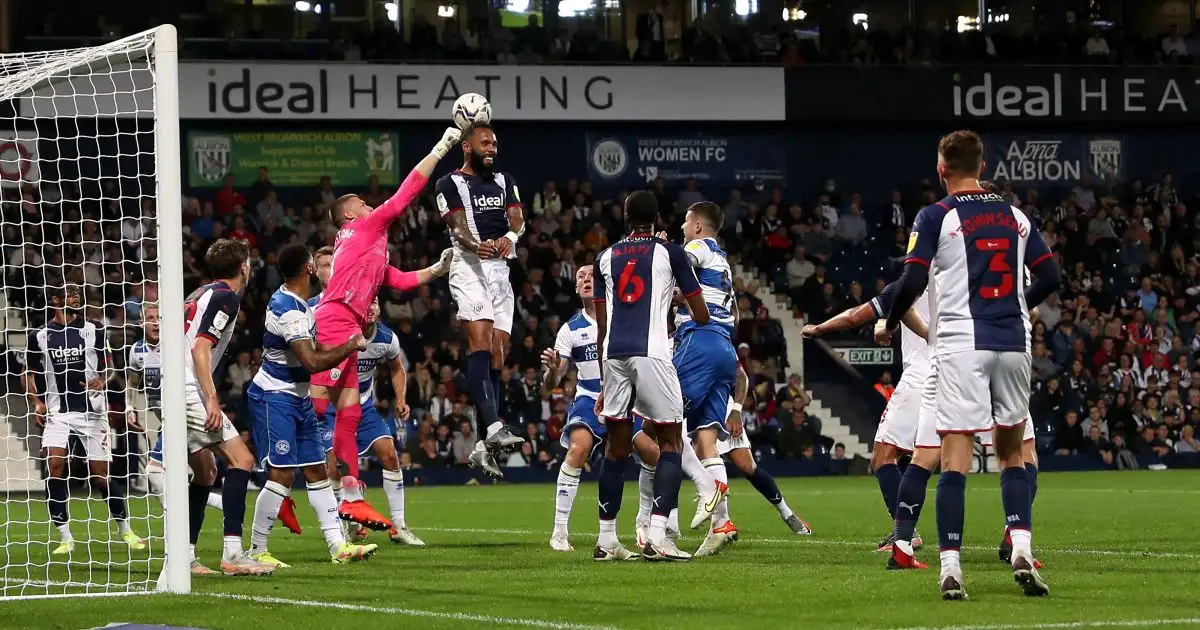 Sam Johnstone in action for West Brom.