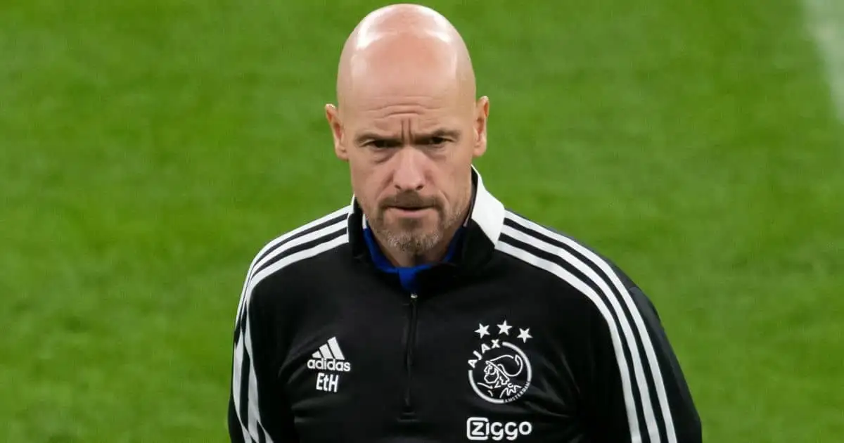 Erik ten Hag, Ajax coach watches training Ajax Amsterdam, final training at Signal Iduna Park