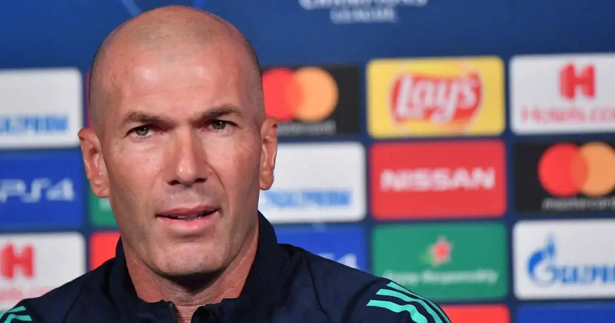 Zinedine Zidane Champions League presser during his time as Real Madrid coach