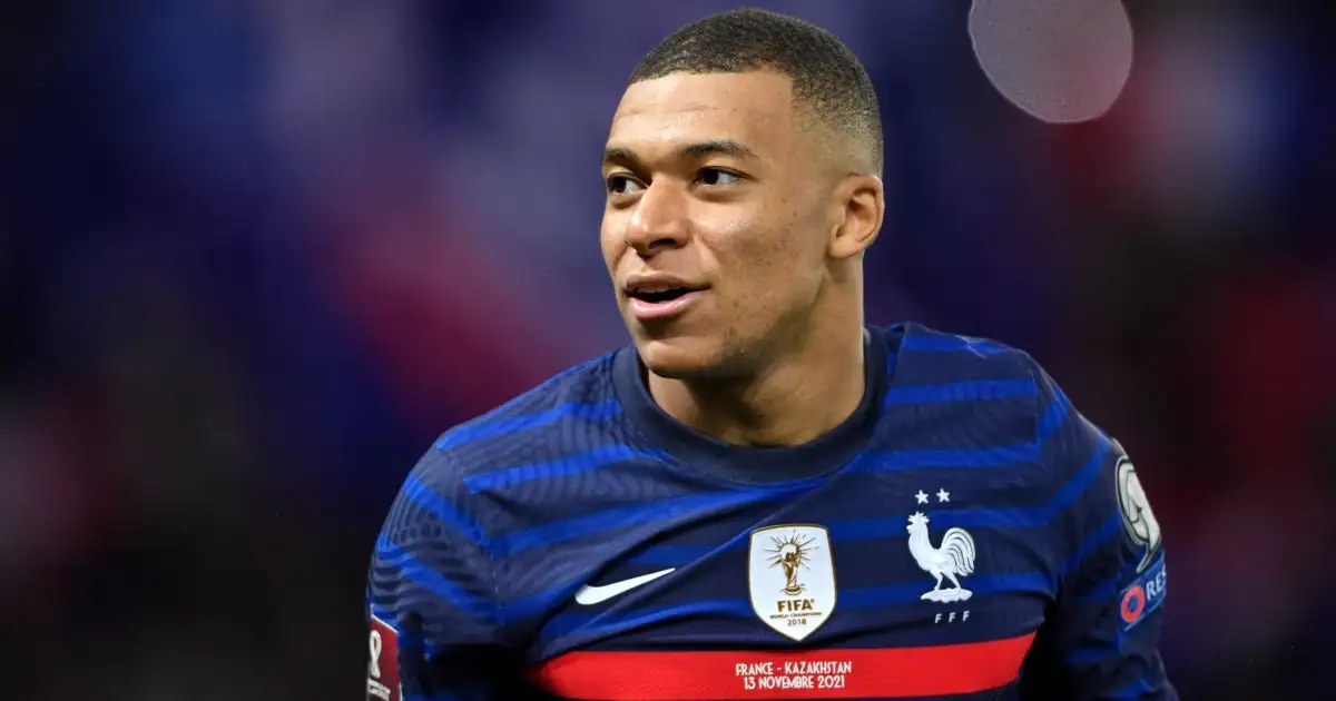 Kylian Mbappe playing for France