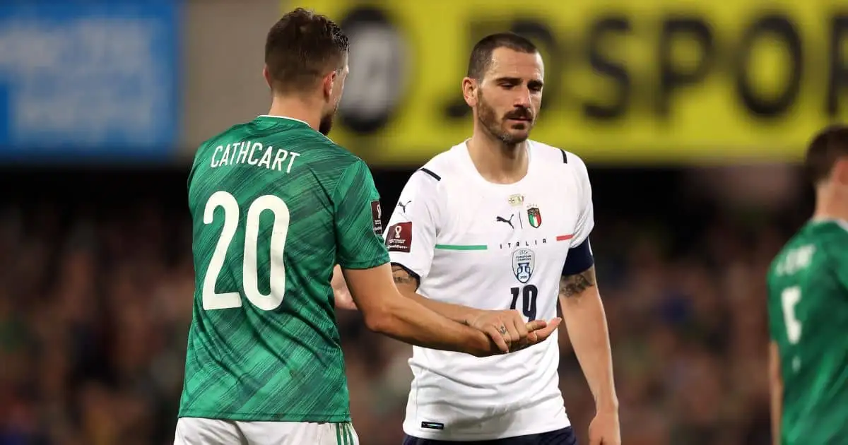 Craig Cathcart Leonardo Bonucci Northern Ireland Italy 2021 TEAMtalk1