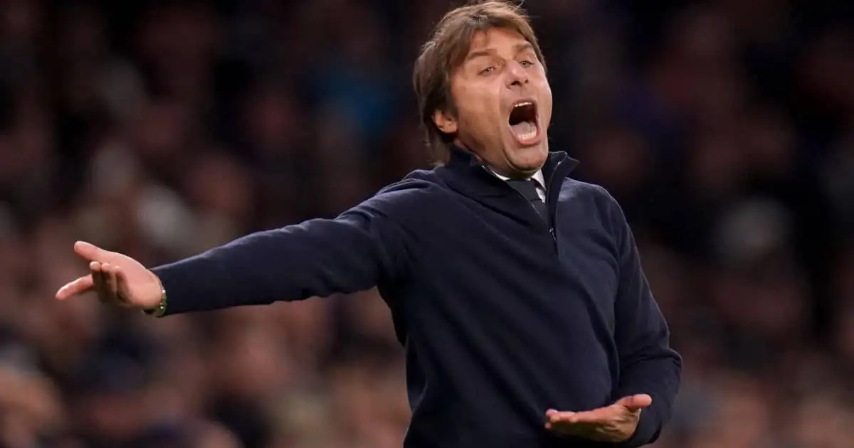 Tottenham manager Antonio Conte during their 2-1 victory over Leeds United