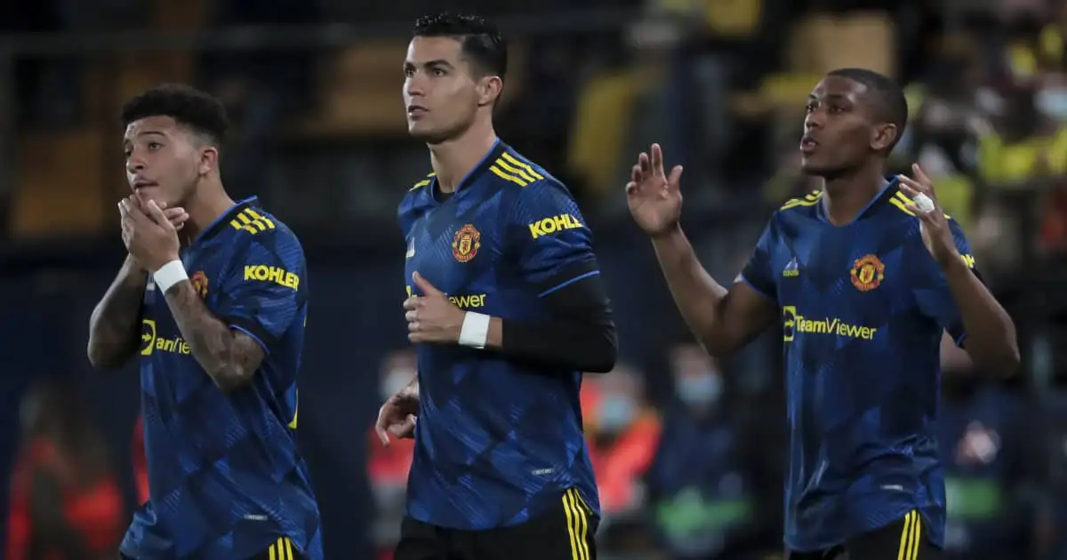 Manchester United trio Jadon Sancho, Cristiano Ronaldo and Anthony Martial