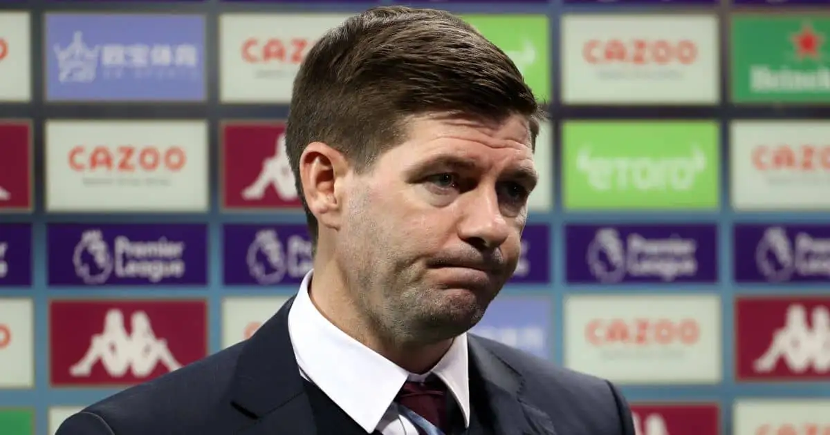 Steven Gerrard, Aston Villa manager addresses the media