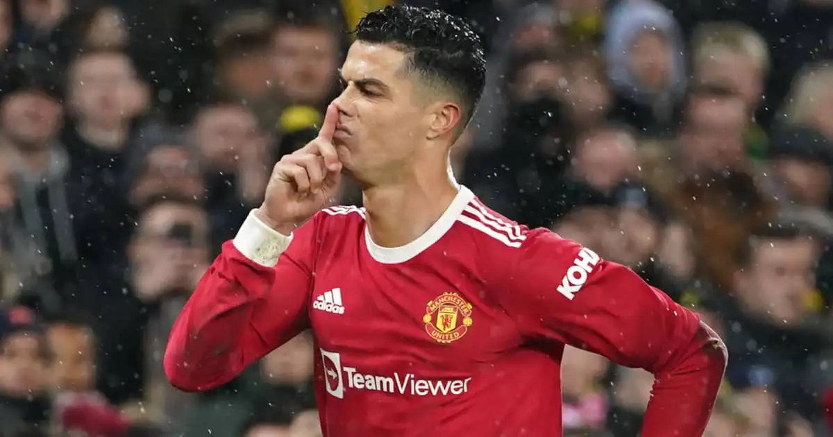 Manchester United striker Cristiano Ronaldo after scoring against Norwich