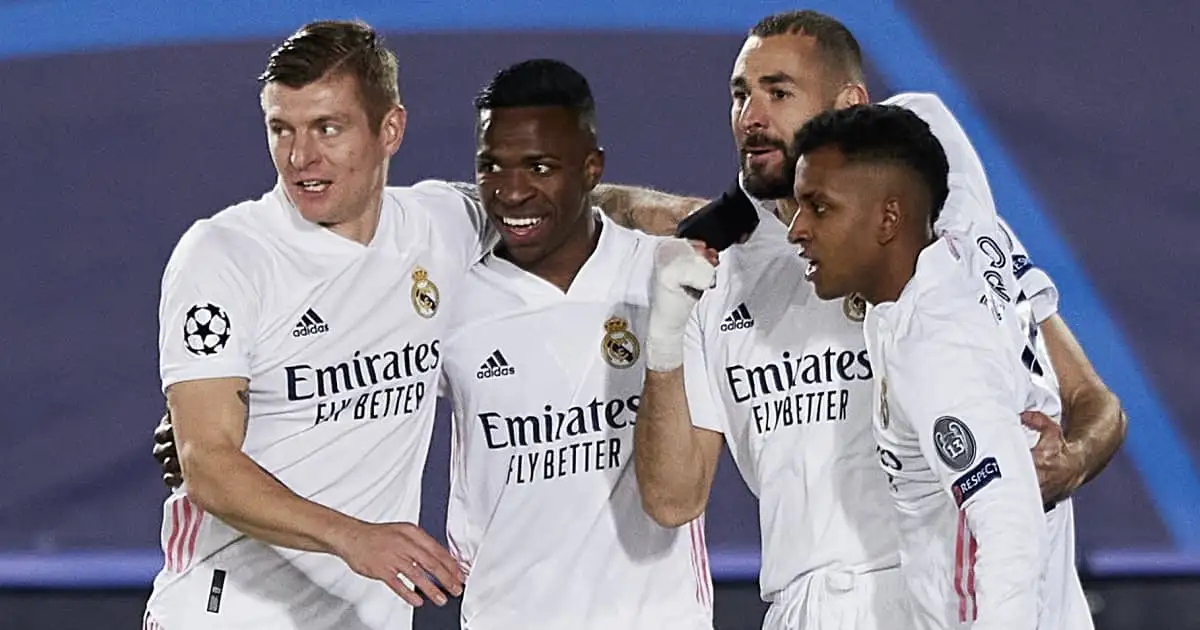 Real Madrid quartet Toni Kroos, Vinicius, Karim Benzema and Rodrygo