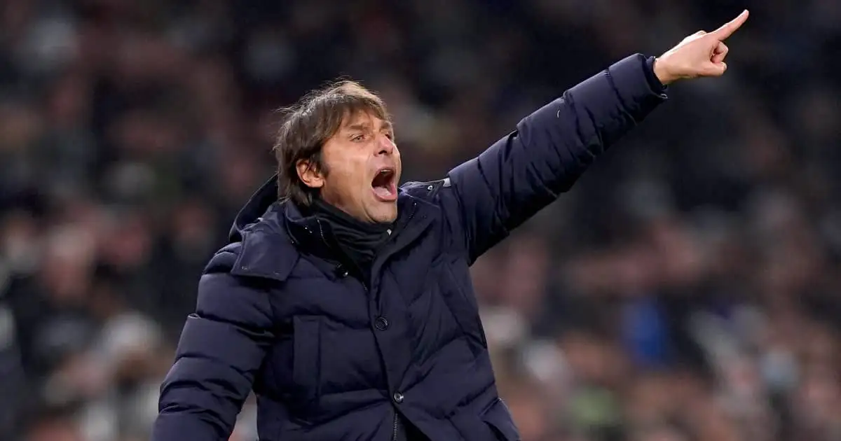 Tottenham manager Antonio Conte during their clash with Crystal Palace