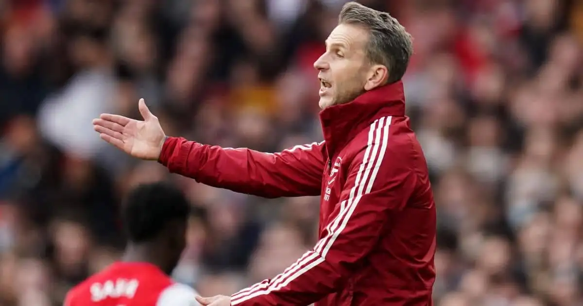 Albert Stuivenberg, Arsenal's No 2, takes charge on Premier League game v Manchester City