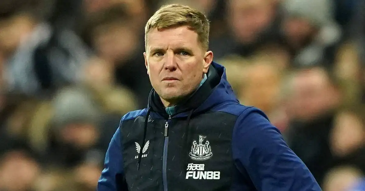 Eddie Howe watching Newcastle United