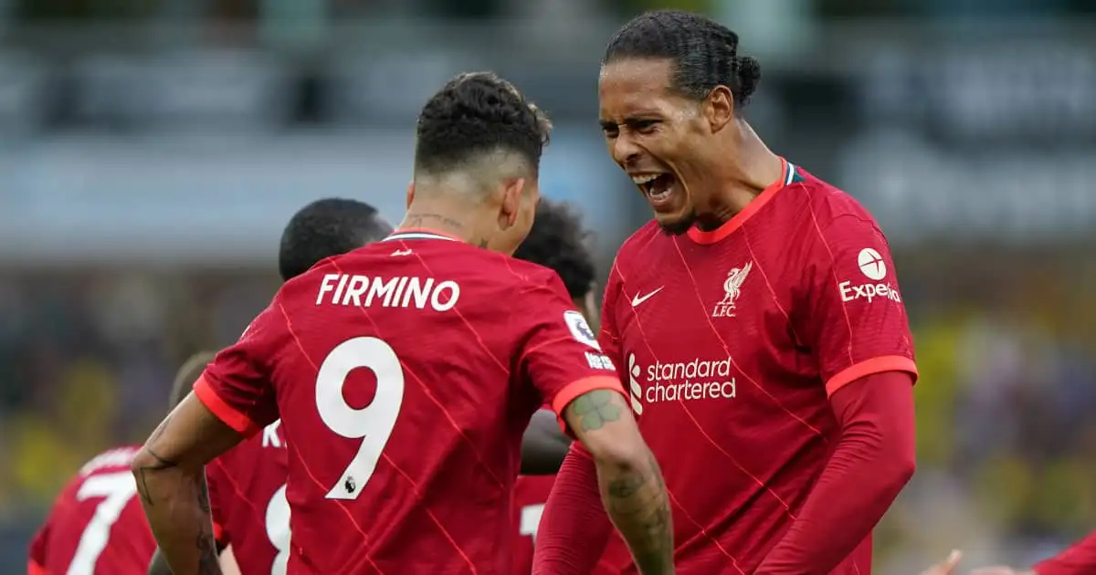Liverpool pair Roberto Firmino and Virgil van Dijk