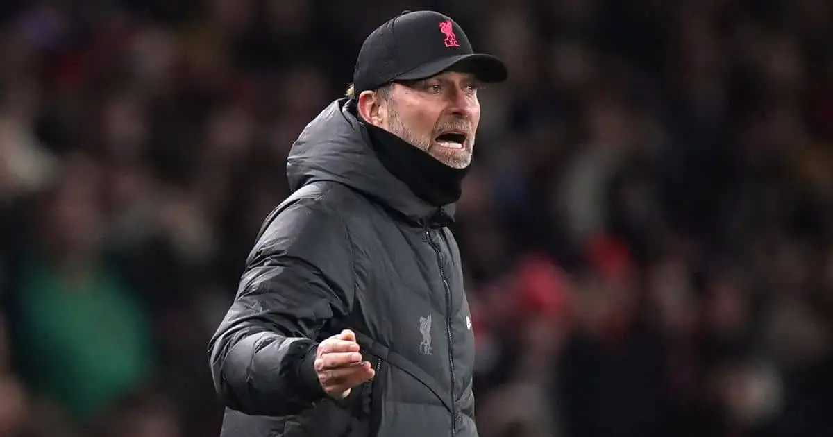 Jurgen Klopp during the Carabao Cup semi-final between Arsenal and Liverpool