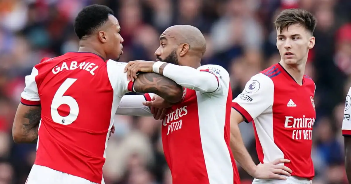 Arsenal stars Ben White, Gabriel Magalhaes and Alexandre Lacazette