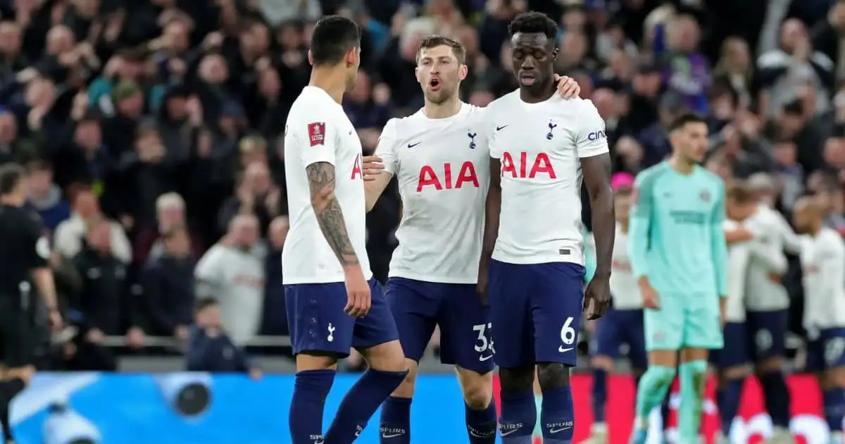 Davinson Sanchez, Ben Davies Tottenham v Brighton February 2022