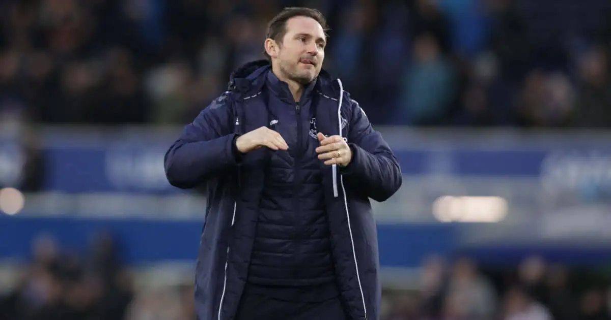 Everton manager Frank Lampard February 2022