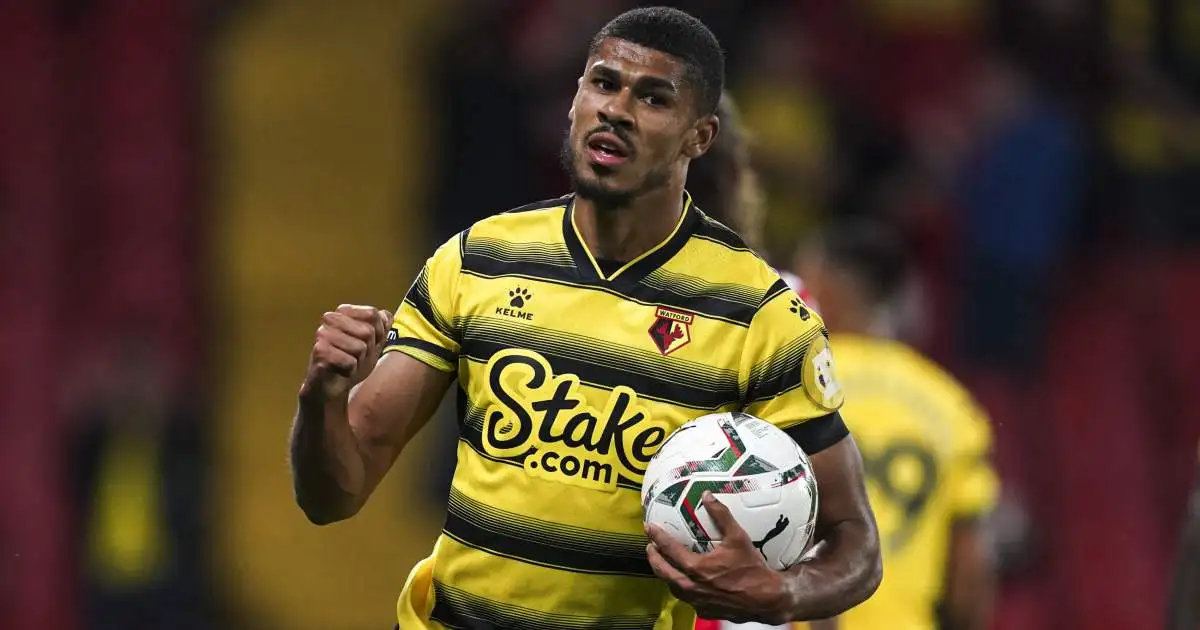 Ashley Fletcher celebrates for Watford