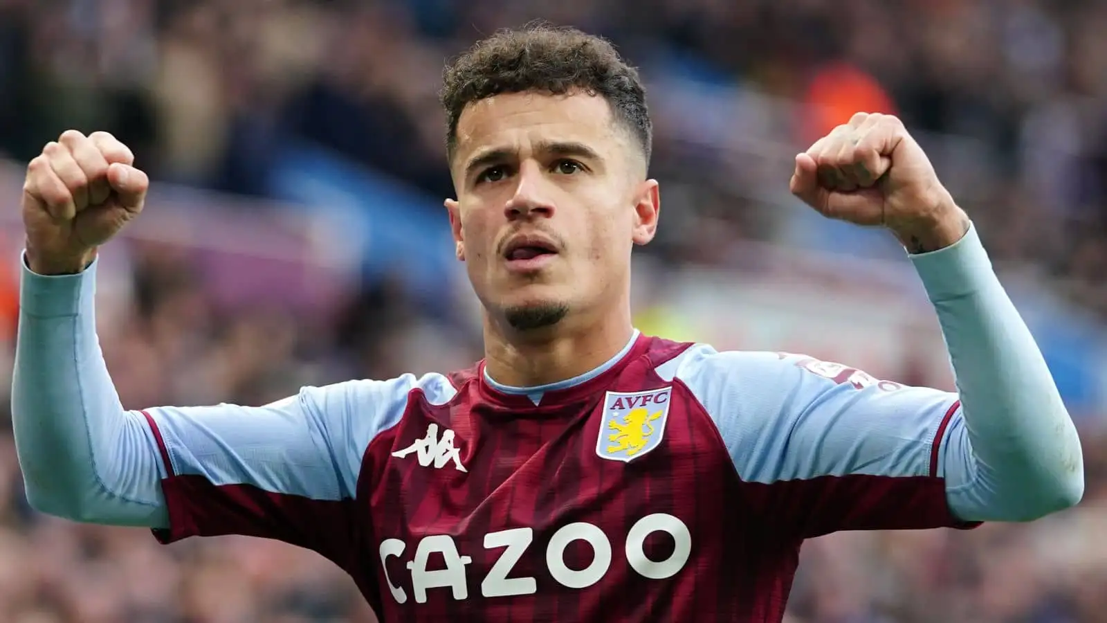 Philippe Coutinho, Aston Villa loan star celebrate a goal during 4-0 win over Southampton