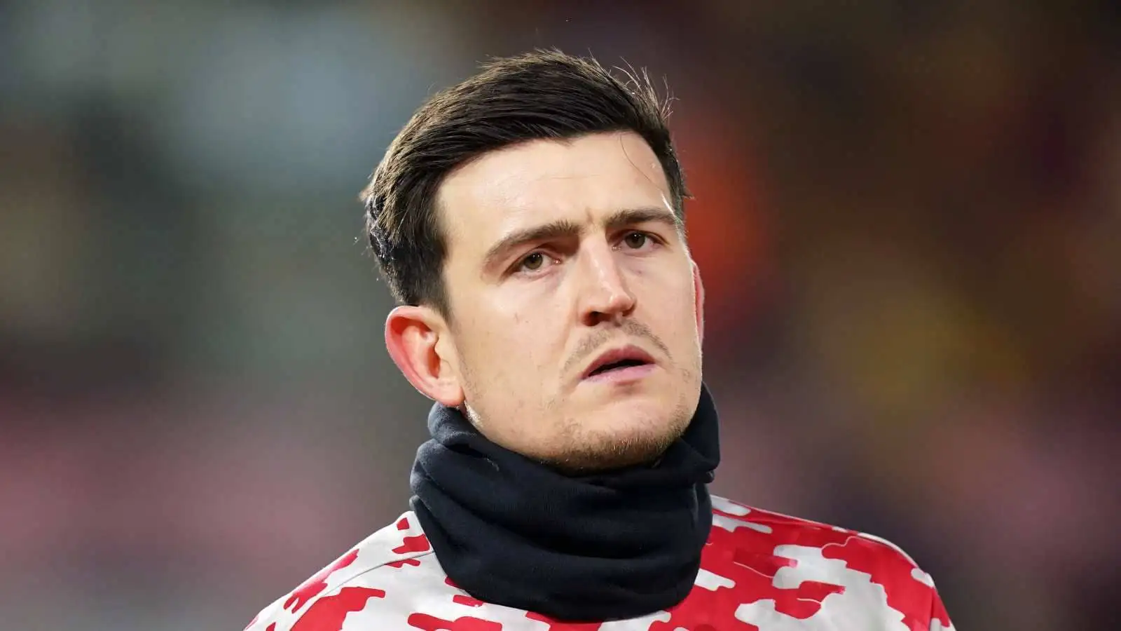 Harry Maguire during Man Utd warm-up