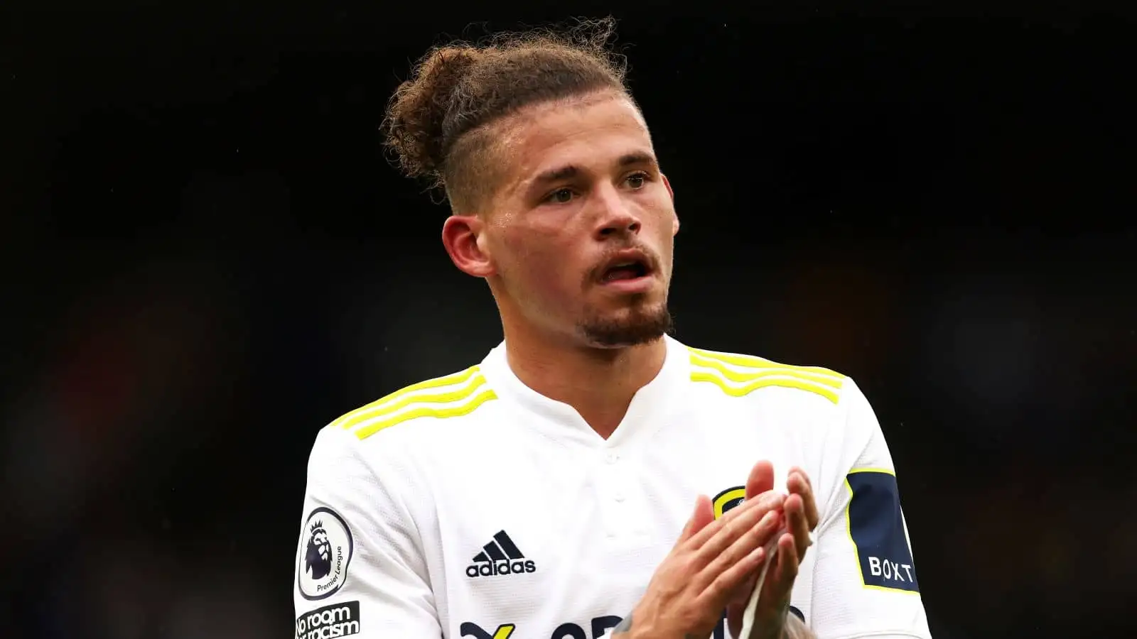 Kalvin Phillips, Leeds midfielder during Premier League clash at Elland Road