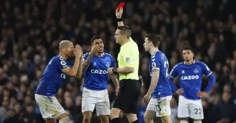 Everton Allan red card