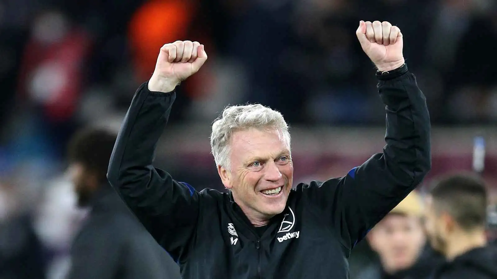 David Moyes celebrating a West Ham win