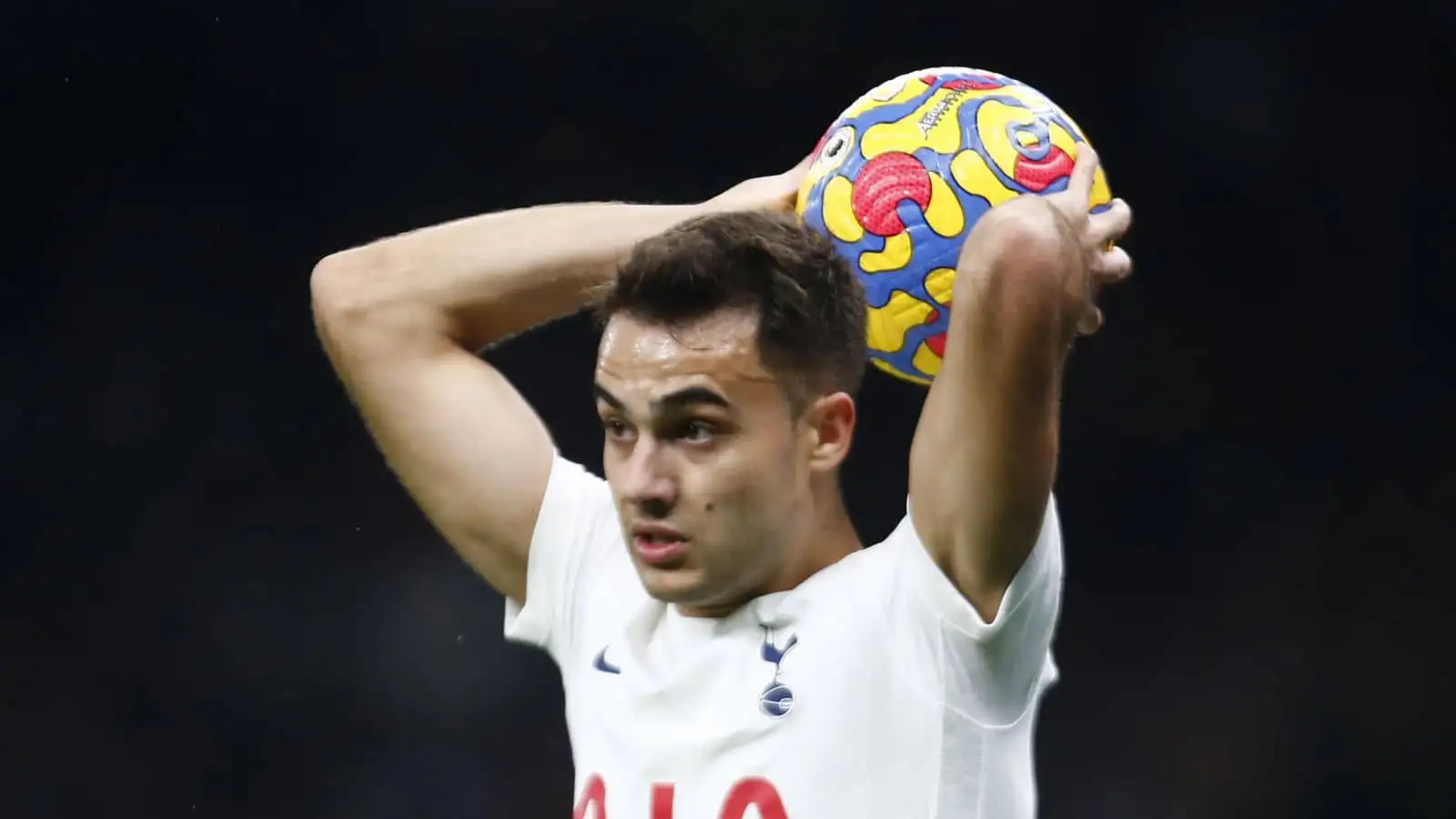 Sergio Reguilon taking a throw-in