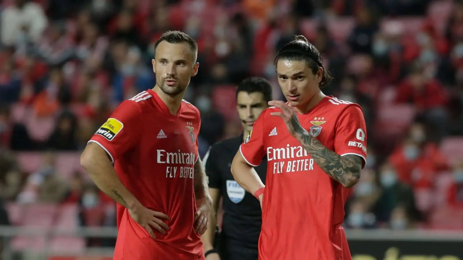 Darwin Nunez, Haris Seferovic Benfica v Pacos de Fereira January 2022