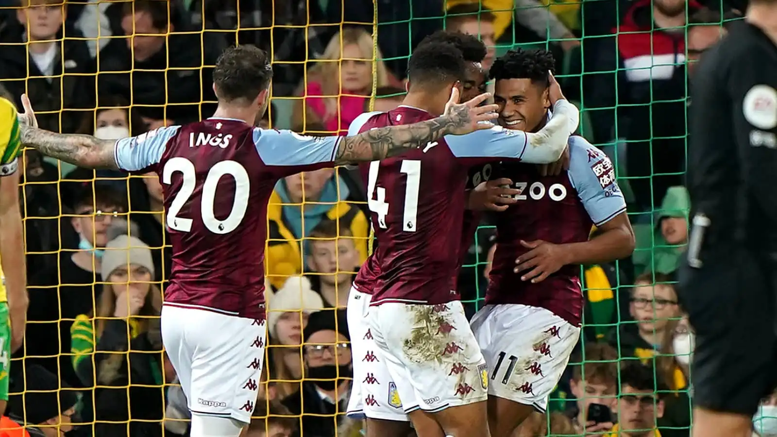 Danny Ings, Jacob Ramsey, Ollie Watkins, Aston Villa, December 2021.