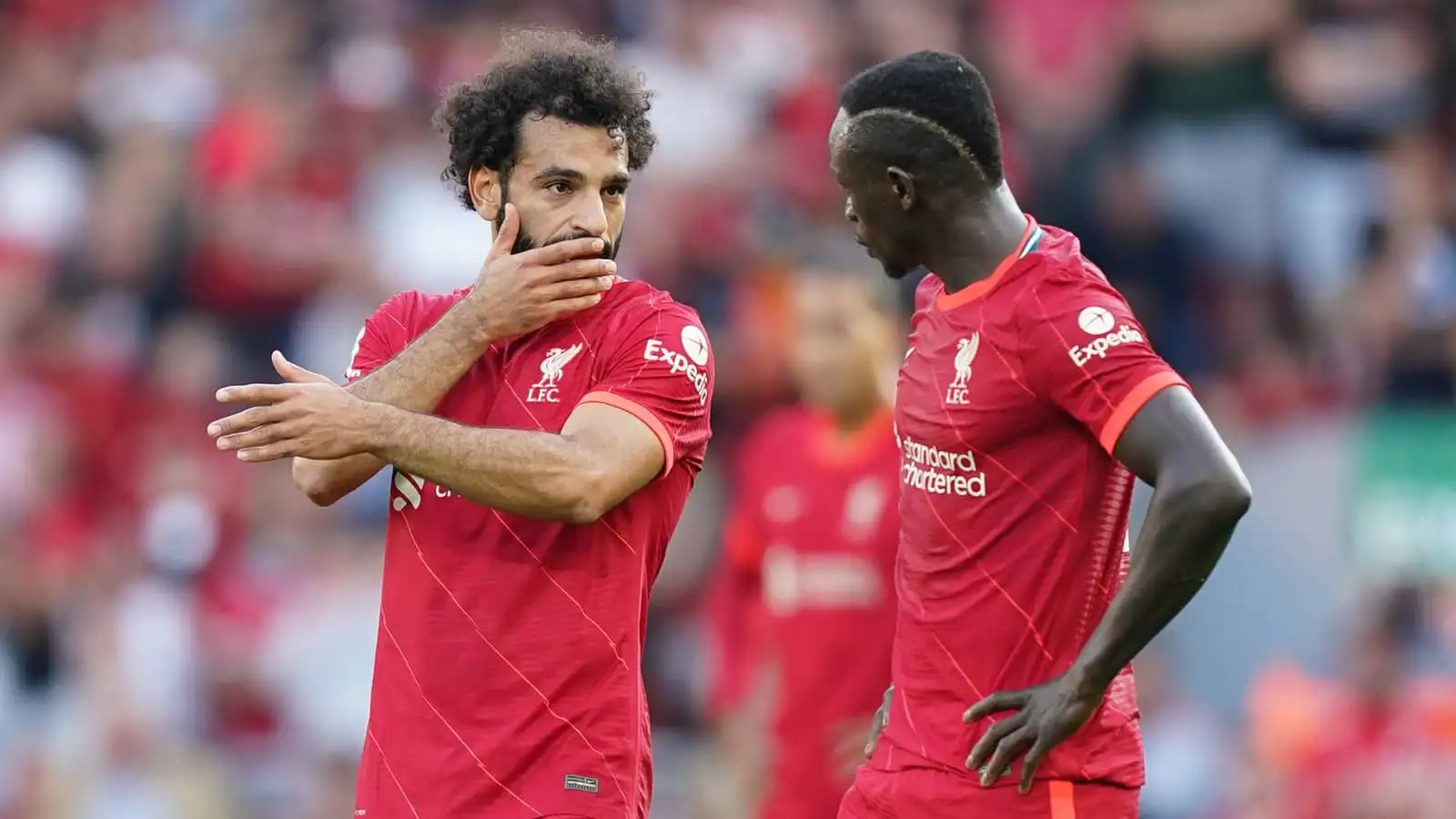 Mo Salah and Sadio Mane of Liverpool