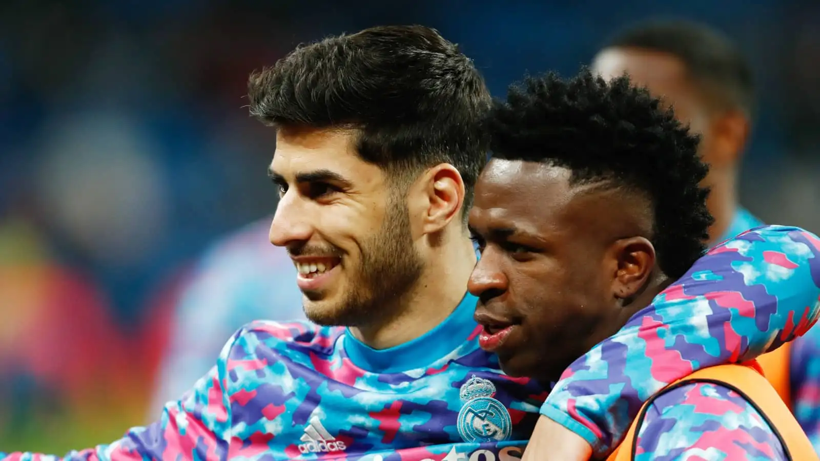 Real Madrid forwards Marco Asensio and Vinicius Jr.