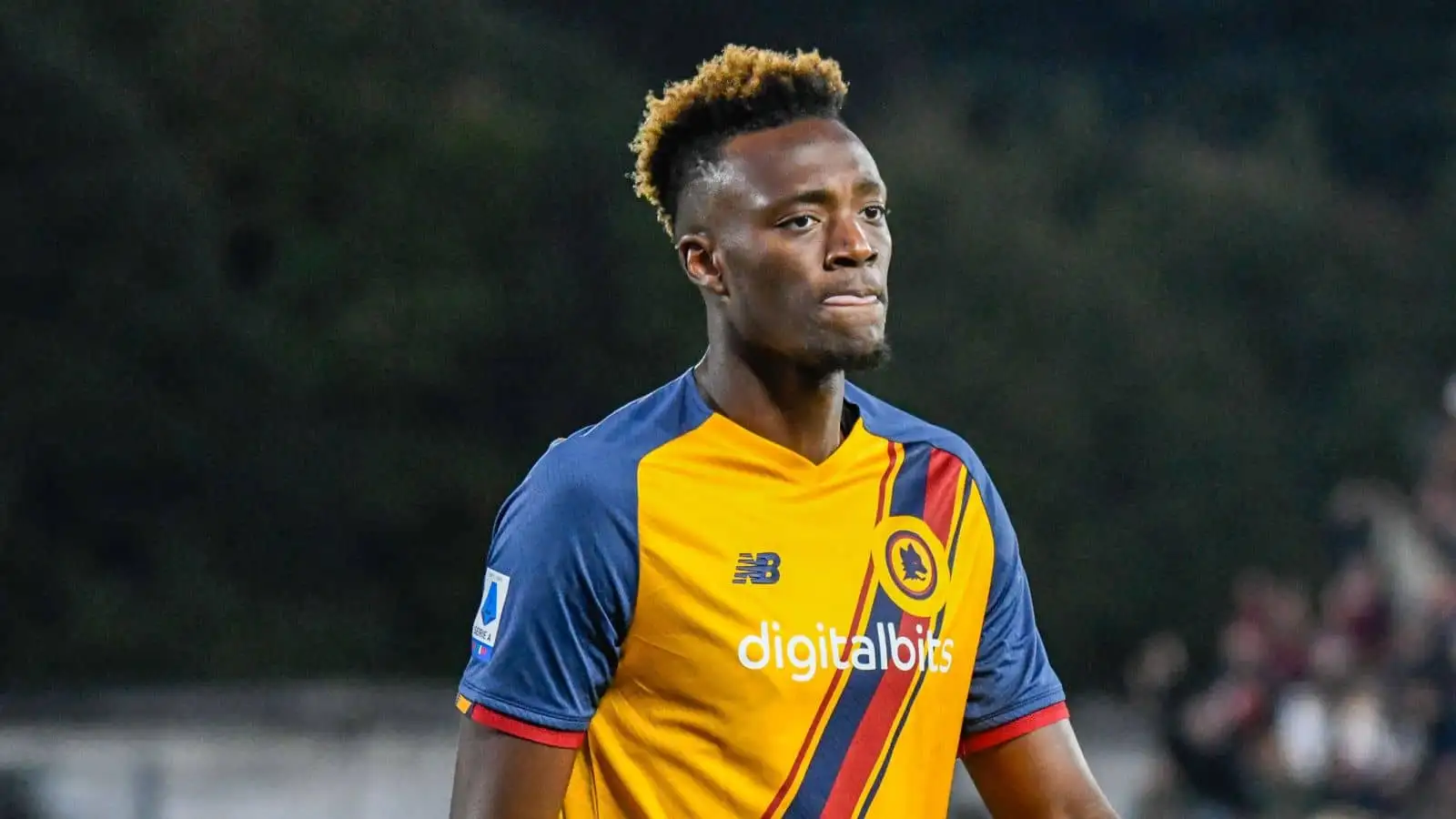 Tammy Abraham, Roma striker, during Serie A match against Spezia at Alberto Picco Stadium