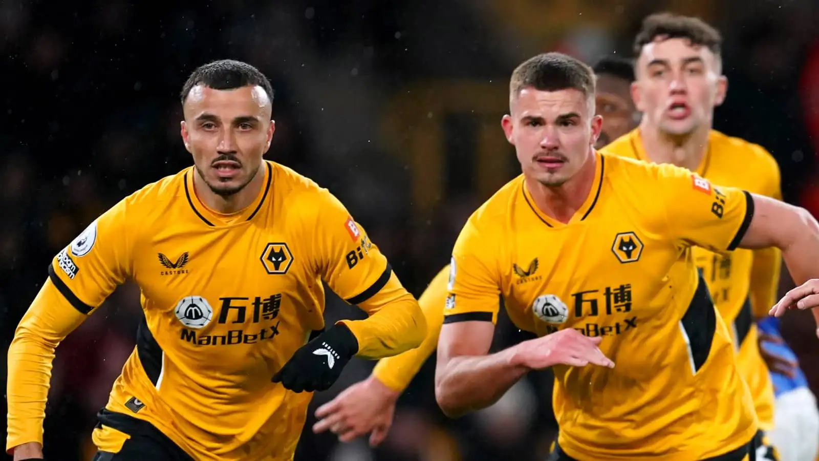 Romain Saiss, Leander Dendoncker, Wolves, February 2022.