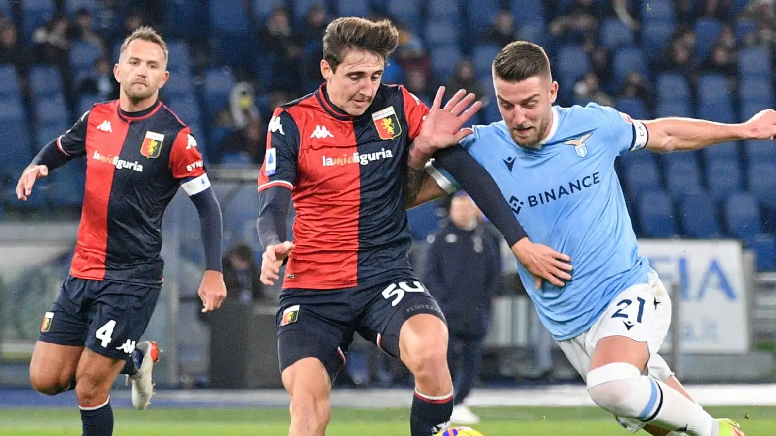 Andrea Cambiaso, Sergej Milinkovic-Savic Genoa v Lazio