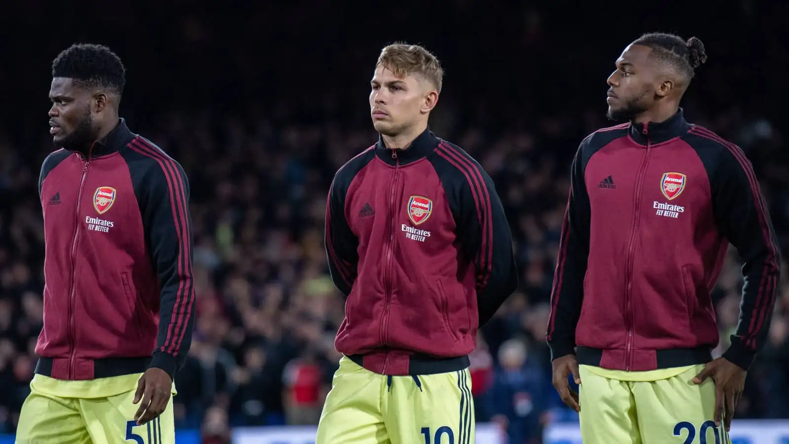 Arsenal trio Thomas Partey, Emile Smith Rowe and Nuno Tavares