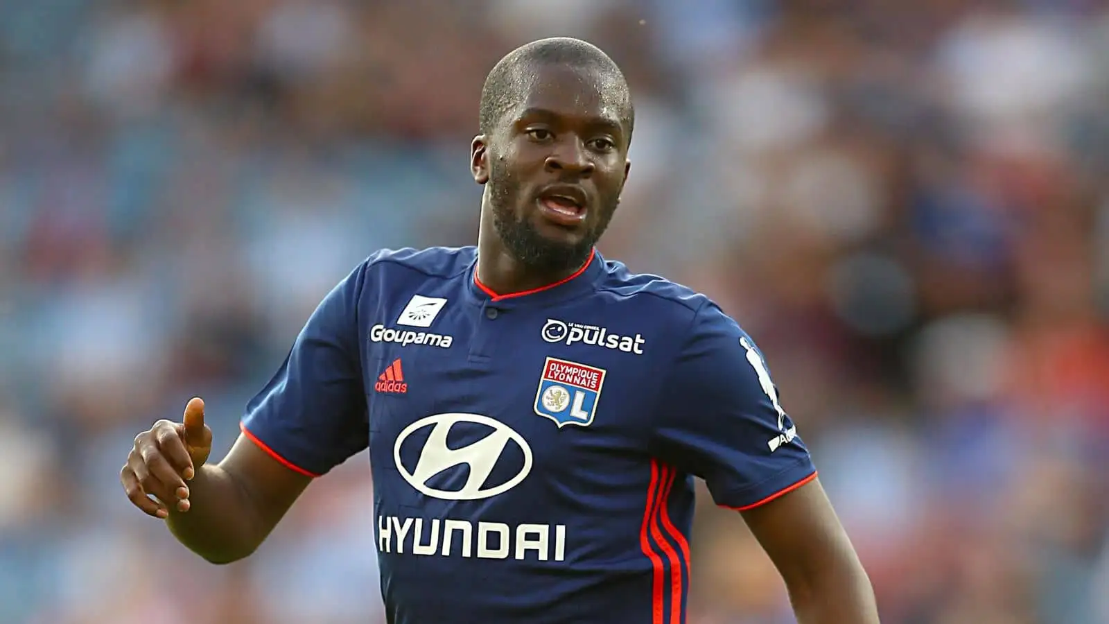 Tottenham loanee Tanguy Ndombele playing for Lyon in Ligue 1 action