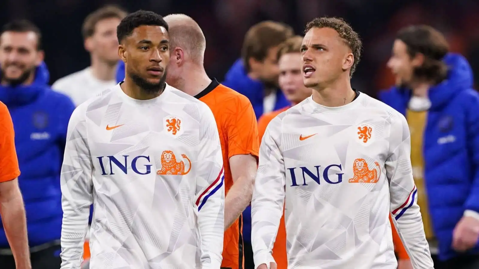 Arnaut Danjuma and Noa Lang, Netherlands training