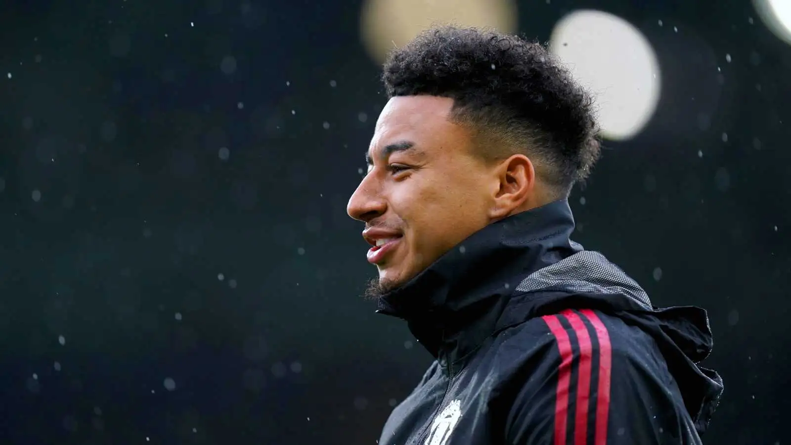 Jesse Lingard in the rain