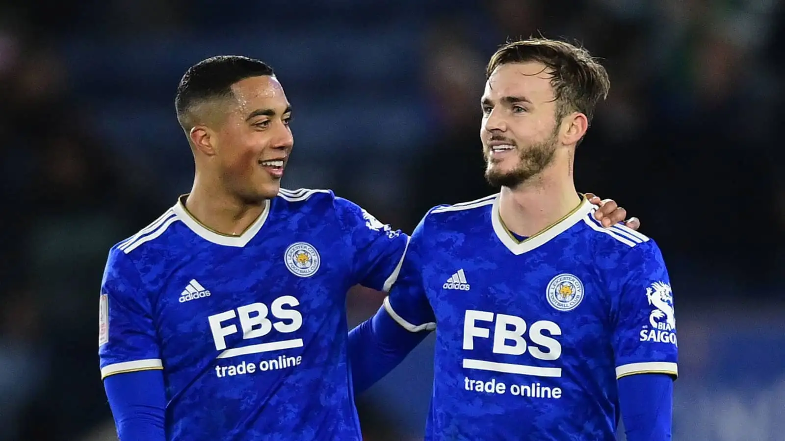 Leicester midfielders Youri Tielemans and James Maddison