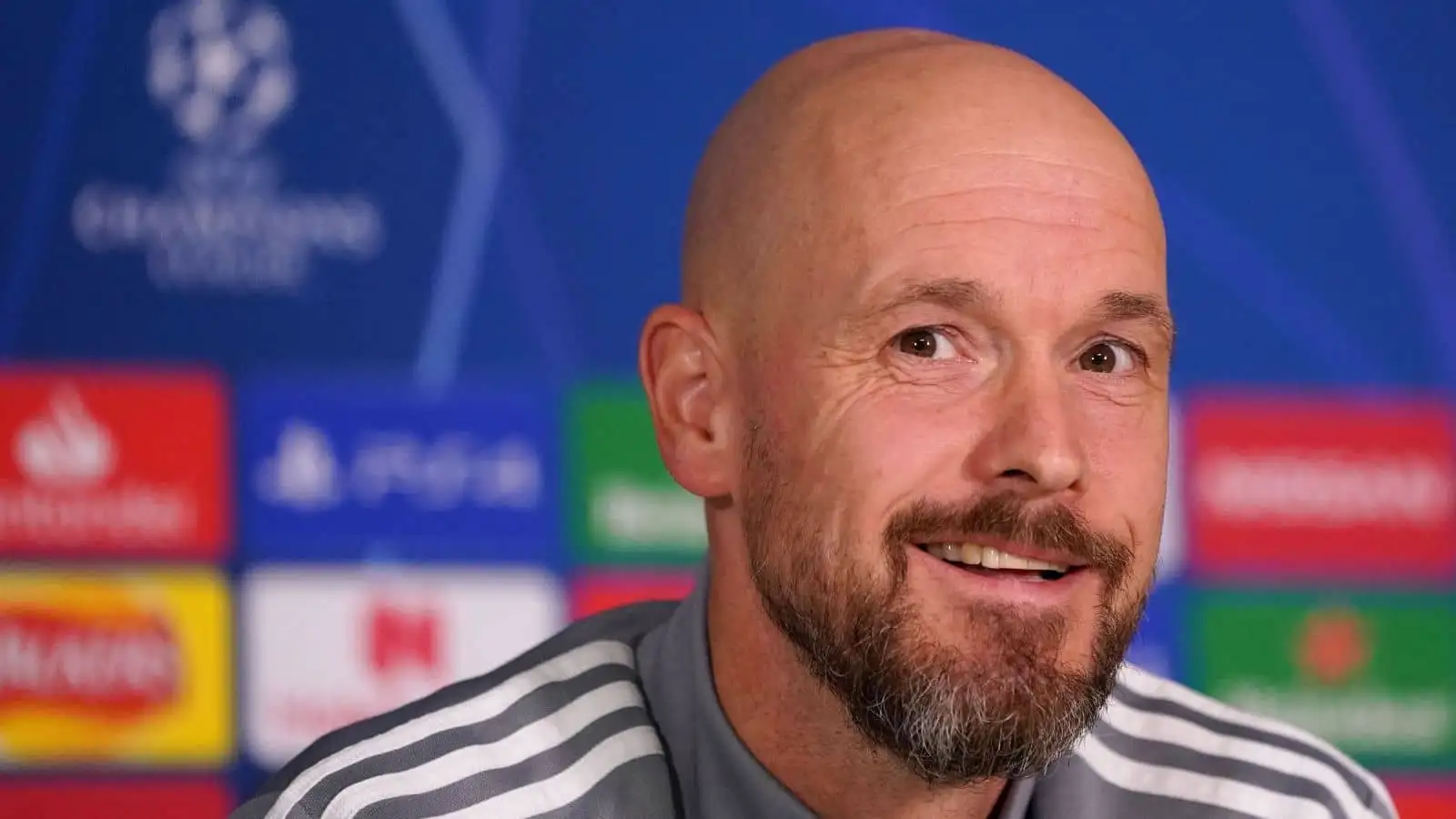Erik Ten Hag set to become Man Utd manager - seen here during Champions League press conference with Ajax