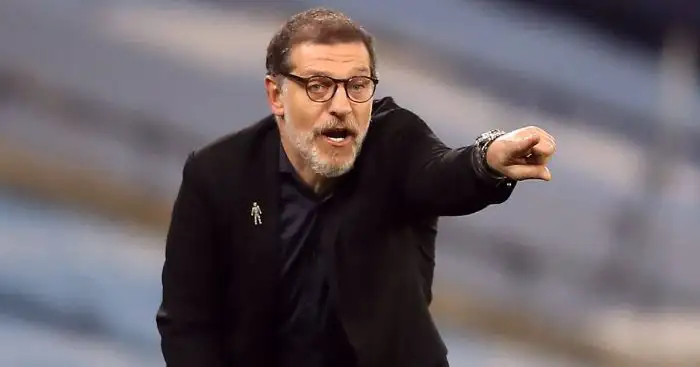 West Bromwich Albion manager Slaven Bilic on the touchline