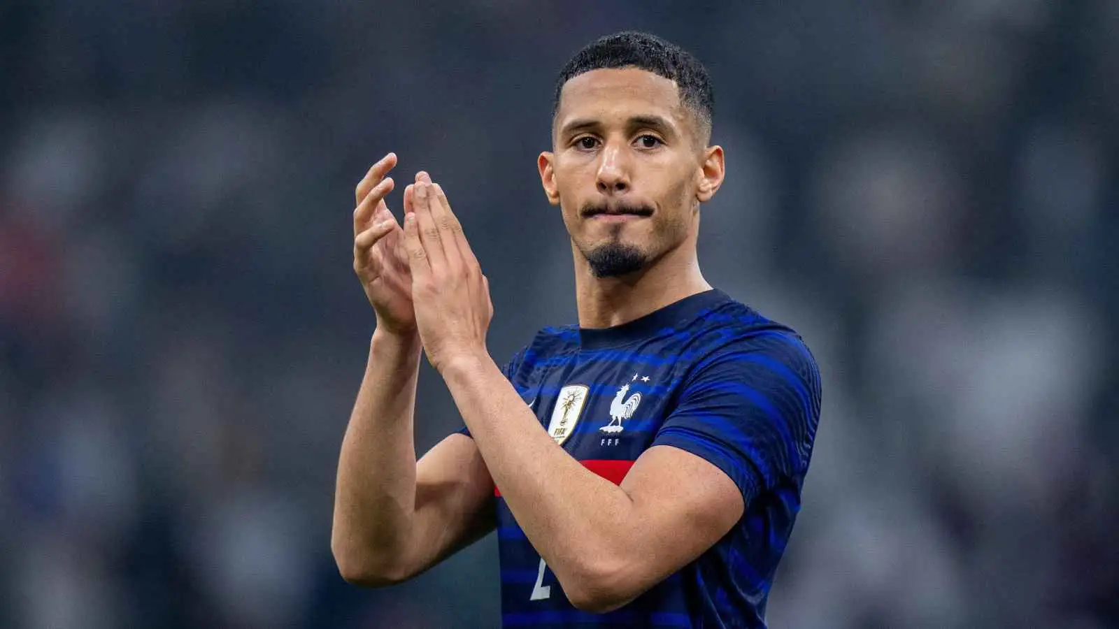 William Saliba clapping during a France friendly William Saliba during a France friendly