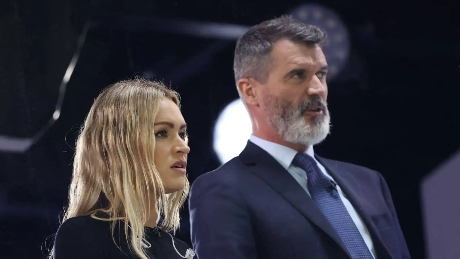 Harry Maguire comes in for Roy Keane criticism. Here, the pundit is pictured here with Laura Woods during ITV coverage of the FA Cup at the Weston Homes Stadium, Peterborough