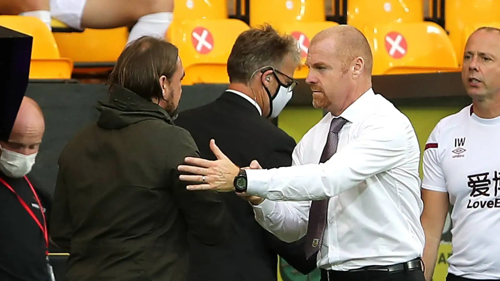 Daniel Farke, Sean Dyche, July 2020.