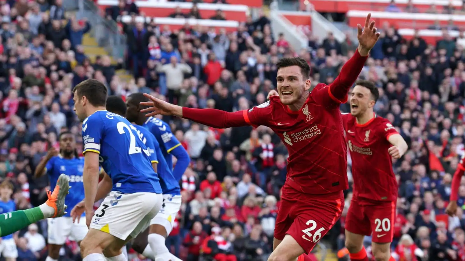 Robertson rouses Anfield after decisive Klopp call powers Liverpool to feisty Merseyside derby win